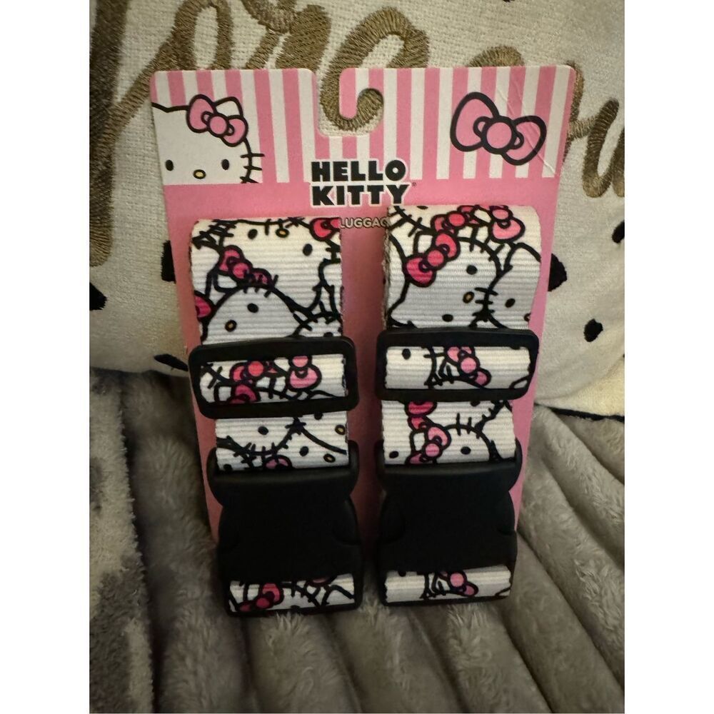 hello kitty multi face logo kitty cat bag luggage straps